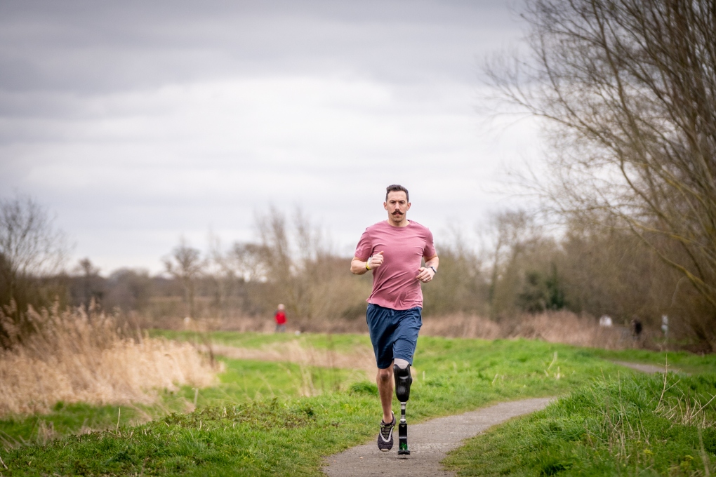 Richard running in park